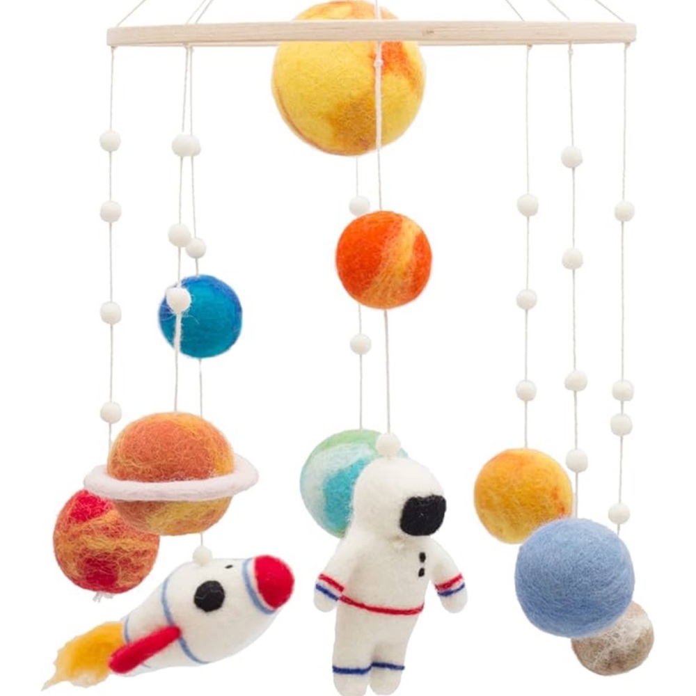 Colorful Space-Themed Mobile for Kids